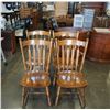 Image 1 : 4 WOOD DINING CHAIRS