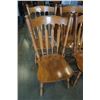 Image 2 : 4 WOOD DINING CHAIRS