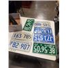 Image 2 : 10 vintage Canadian license plates range from 37 to 60 years old