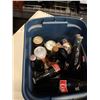 Image 2 : Tote of vintage coca cola bottles full, 4077 mash beer can and more
