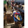 Image 1 : LOT OF PURSES, OIL DISPENSERS AND BOX OF TOYS, DRESSMAKER SEWING MACHINE
