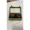 Image 1 : INLAID LAQUERED SERVING TRAY AND CLOISONNE BELLS