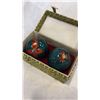 Image 2 : INLAID LAQUERED SERVING TRAY AND CLOISONNE BELLS