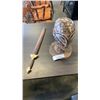Image 1 : DECORATIVE SWORD AND CARVED WOOD HEAD