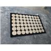 Image 1 : BLACK AND IVORY TUFTED 4 FOOT X 71 INCH AREA CARPET 100% WOOL HAND MADE IN INDIA