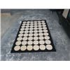 Image 2 : BLACK AND IVORY TUFTED 4 FOOT X 71 INCH AREA CARPET 100% WOOL HAND MADE IN INDIA