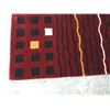 Image 2 : BURGUNDY TUFTED AREA CARPET 4 FOOT 1 INCH X 71 INCH 100% WOOL HAND MADE IN INDIA
