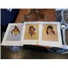 Image 1 : LOT OF UNFRAMED NATIVE PRINTS