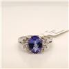 Image 1 : 10K NATURAL TANZANITE(1.9CT) DIAMOND (0.1CT) RING SIZE 6