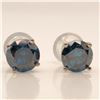 Image 1 : 14K BLUE DIAMOND(1.18CT) EARRINGS