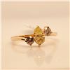 Image 1 : 10K FANCY DIAMOND(0.36CT) DIAMOND(0.3CT) RING SIZE 6