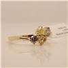 Image 2 : 10K FANCY DIAMOND(0.36CT) DIAMOND(0.3CT) RING SIZE 6