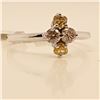 Image 1 : 10K NATURAL BROWN DIAMOND (0.18CT) DIAMOND (0.2CT) RING SIZE 6.5
