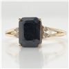 Image 1 : 10K BLUE SAPPHIRE (1.3CT) DIAMOND (0.04CT) RING SIZE 6.5
