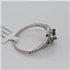 Image 2 : 14K  EMERALD (0.35CT) DIAMOND (0.36CT) RING SIZE 5.75