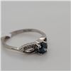 Image 2 : 10K  TREATED BLUE DIAMOND (0.45CT) DIAMOND (0.06CT) RING SIZE 6