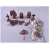Image 1 : RHODONITE (GEMSTONE) CARVED ANIMALS, TOTEMS AND BROOCHES