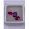 Image 1 : SPARKLING LAB CREATED PURPLE SAPPHIRE AND LAB CREATED PIGEON BLOOD RED RUBY, 4.45CT, SAPPHIRE 8.20