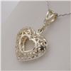 Image 2 : Sterling Silver Filigree heart Pendant with Sterling Silver chain