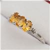 Image 2 : Sterling Silver genuine Citrine Ring