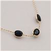 Image 2 : 10kt. Yellow Gold 4.86mm x 3.69mm genuine Blue Sapphire Bracelet, 1.6cts