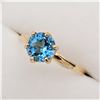 Image 1 : 10kt. Yellow Gold 6.1mm x 3.97mm genuine Blue Topaz Ring, 1.05cts of Topaz