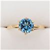 Image 4 : 10kt. Yellow Gold 6.1mm x 3.97mm genuine Blue Topaz Ring, 1.05cts of Topaz