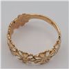 Image 2 : Sterling Silver Rose Gold plated Floral Ring