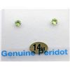 Image 2 : 14kt. White Gold 3mm genuine Peridot stud Earrings, 0.21cts