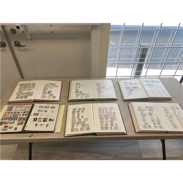 6 BOOKS FOREIGN STAMP COLLECTION