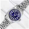 Image 2 : Rolex Ladies Datejust 26 Blue String VS Diamond Oyster Band Polished Serviced
