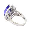 Image 3 : 4.17 ctw Tanzanite and Diamond Ring - 14KT White Gold