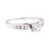 Image 1 : 0.70 ctw Diamond Ring - 14KT White Gold
