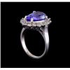 Image 4 : 5.02 ctw Tanzanite and Diamond Ring - 14KT White Gold