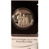 Image 1 : 2014 Civil Rights UNC Silver Dollar