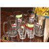 Image 1 : 4 BUDWEISER BEER GLASSES SOLD WITH 4 COORS LIGHT