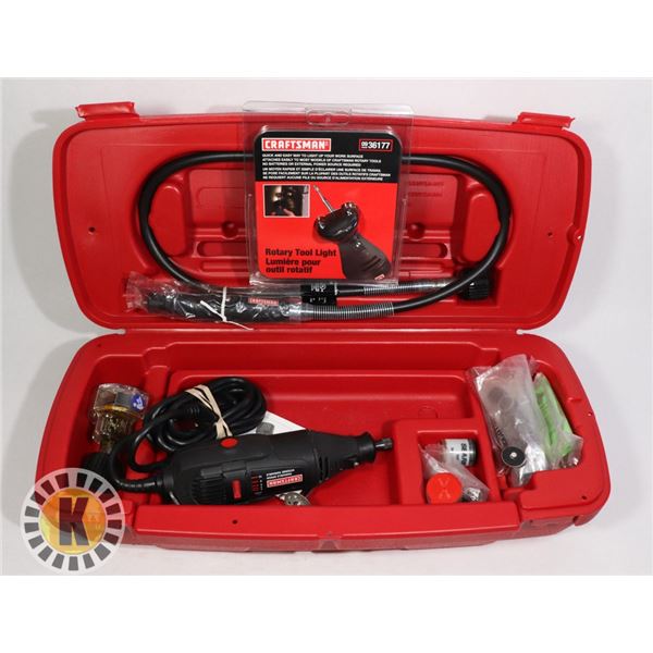 CRAFTSMAN ROTARY TOOL SET IN CASE