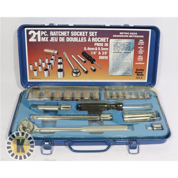 21 PC. RATCHET SOCKET SET