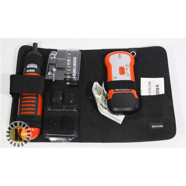 BLACK&DECKER STUD FINDER AND  BATTERY SCREW DRIVER