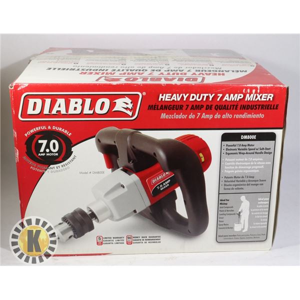 DIABLO HEAVY DUTY 7AMP MIXER- MODEL DM800E