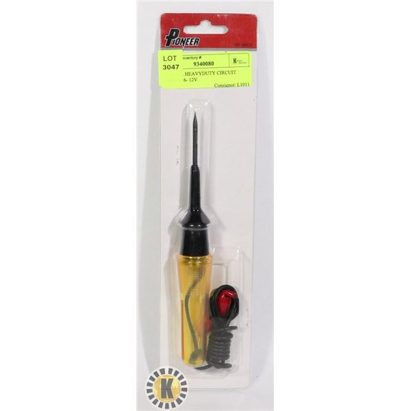 PIONEER HEAVY DUTY CIRCUIT TESTER  6- 12V