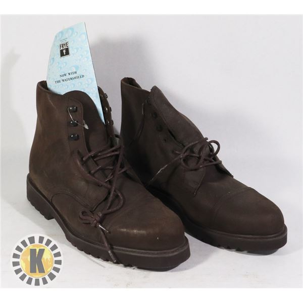 NEW MEN'S FRYE "WATERSHIELD" SHOES SIZE 10M BROW
