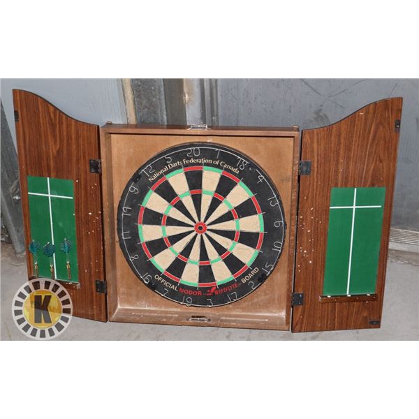 DART BOARD WITH CABINET
