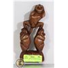 Image 1 : VINTAGE WOOD CARVING NO EVIL MONKEYS
