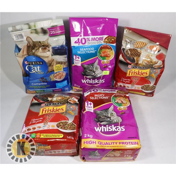5 PACKS OF CAT FOOD