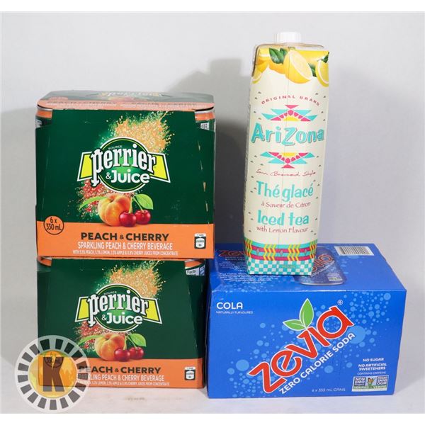 TRAY OF ASSORTED DRINKS