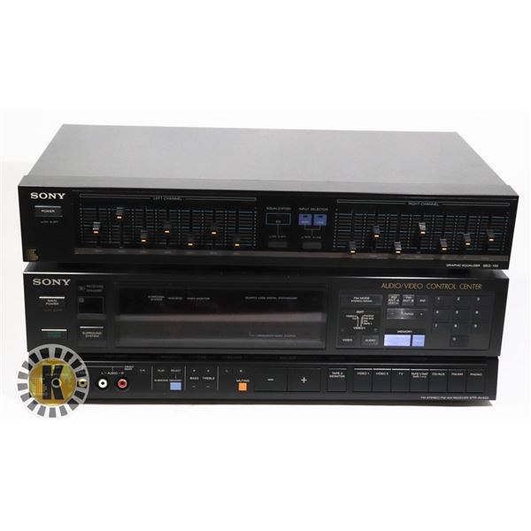 SONY A/V RECEIVER STRAV650 & SONY EQUALIZER SEQ130