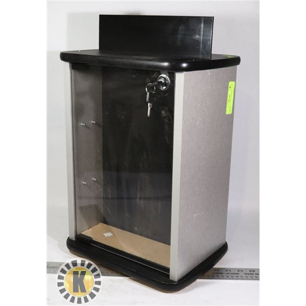 SPINNING DOUBLE SIDED  WOODEN DISPLAY