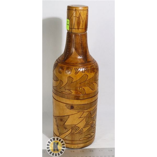 DECORATIVE WOODEN BOTTLE