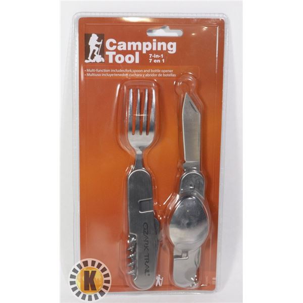 NEW OZARK TRAIL 7 IN 1 CAMPING TOOL SET